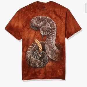 The Mountain Tie Dye Rattlesnake Graphic T-Shirt for Reptile Enthusiasts